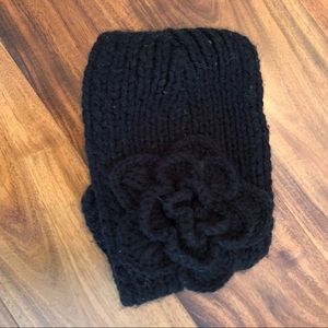 Headband ear warmer with flower detail